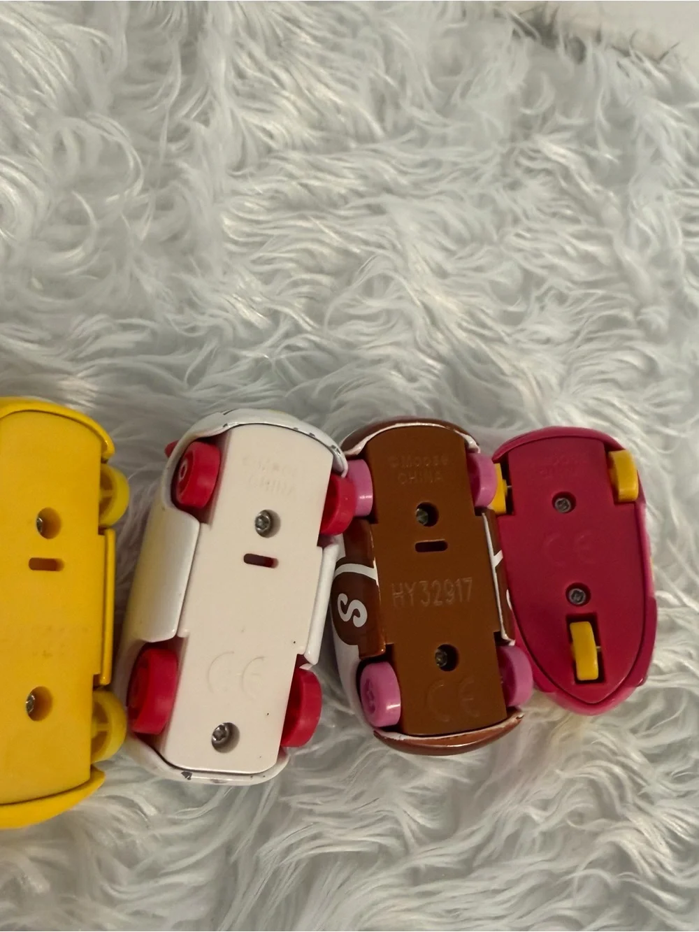 SHOPKINS CUTIE CARS DIE CAST CAR  LOT OF 4.  Different Color
